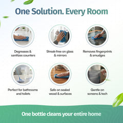 SafeGuard Eco-Friendly Multi-Purpose Cleaning Sheets - Makes 6 Bottles