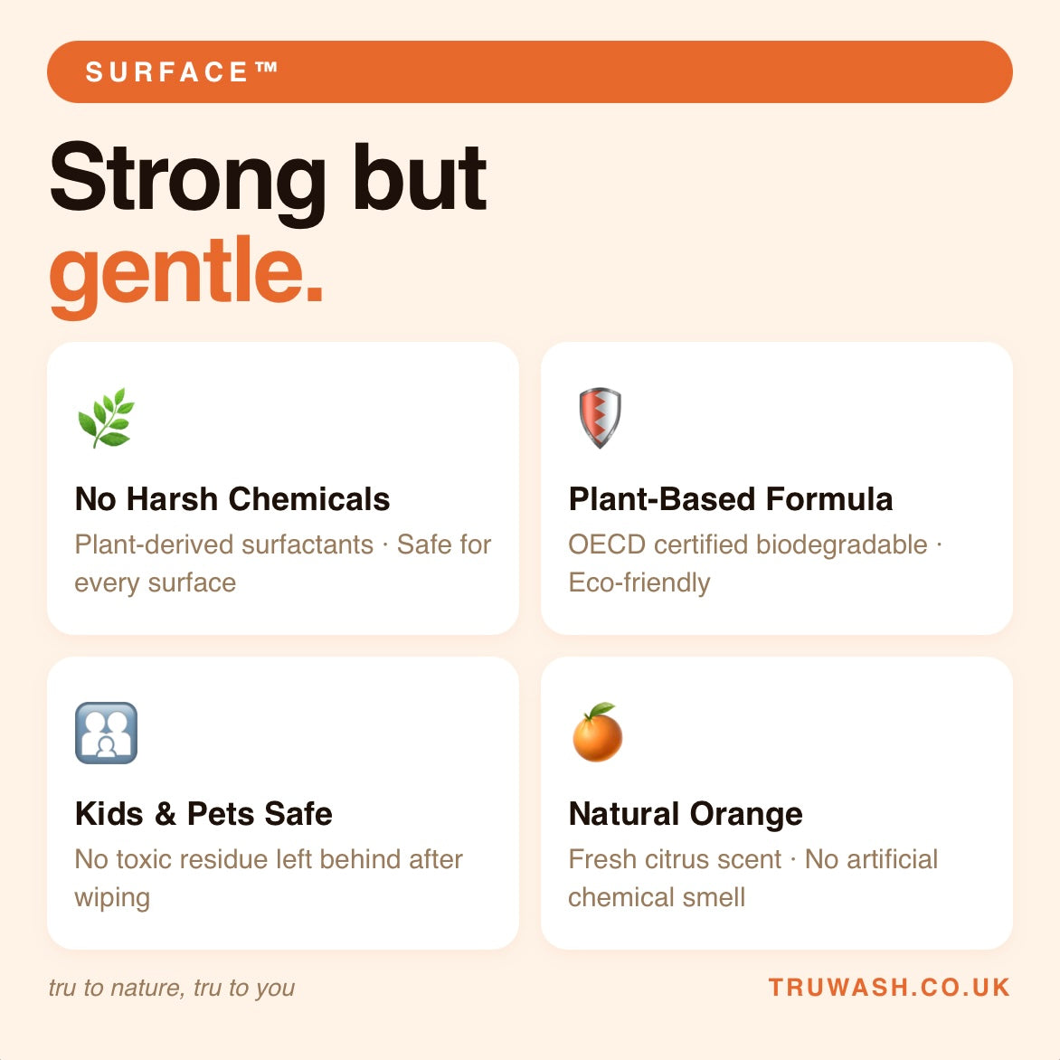 Surface Multi Surface Cleaner 750ml - Natural Orange Extract